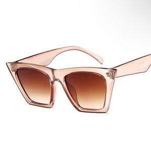 Cat Eye Fashion Sunglasses Nude Color Chic Look